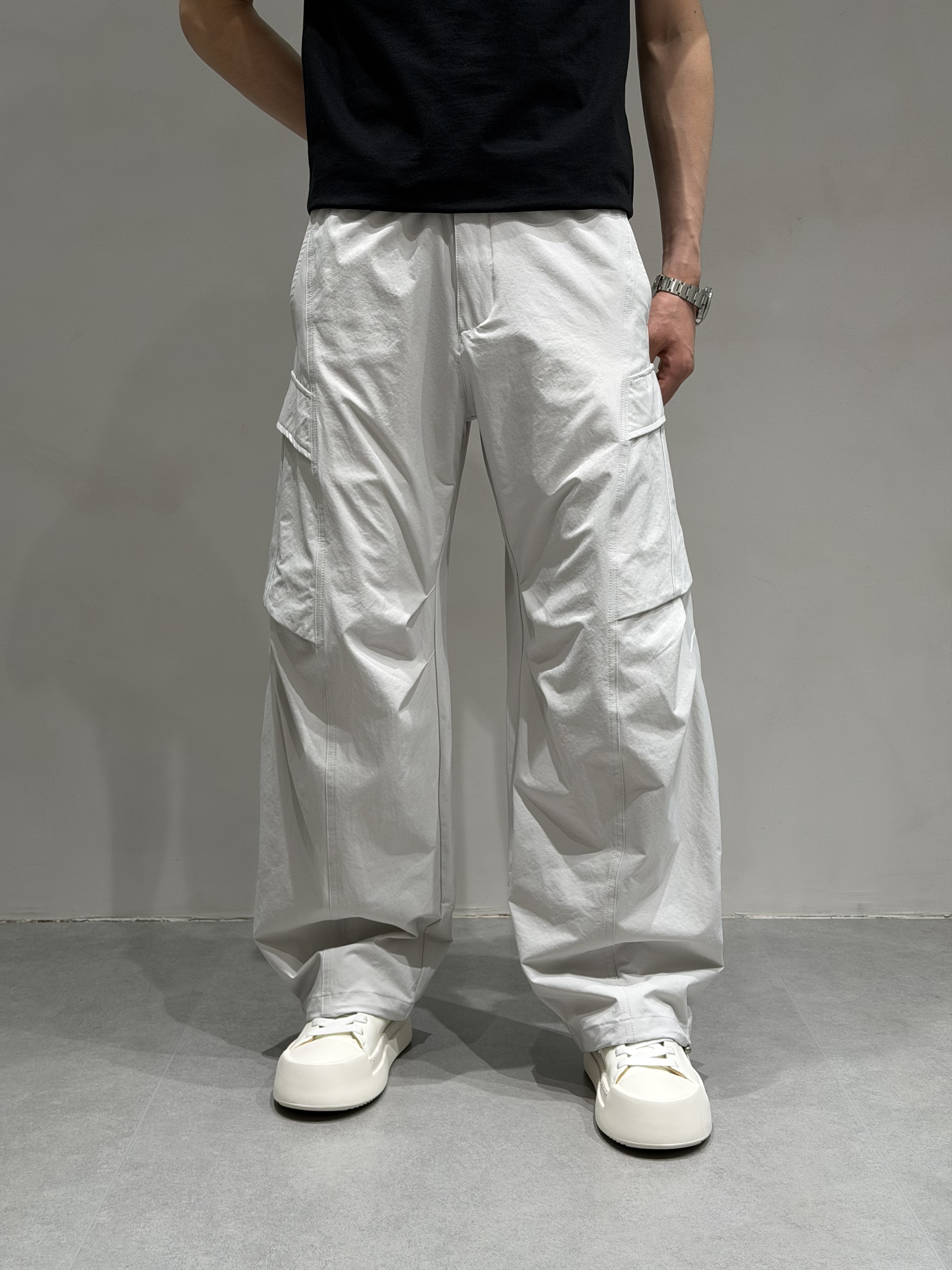 夏季新款多口袋工装户外休闲工装裤韩版时尚简约百搭男士宽松长裤