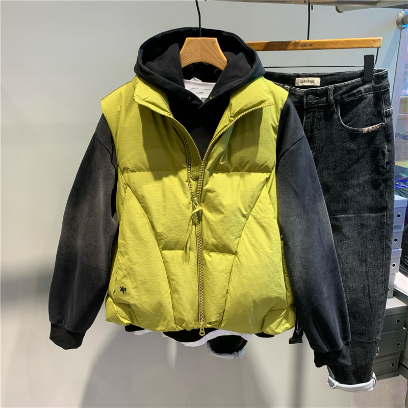 特高蓬松高端立领羽绒马甲男