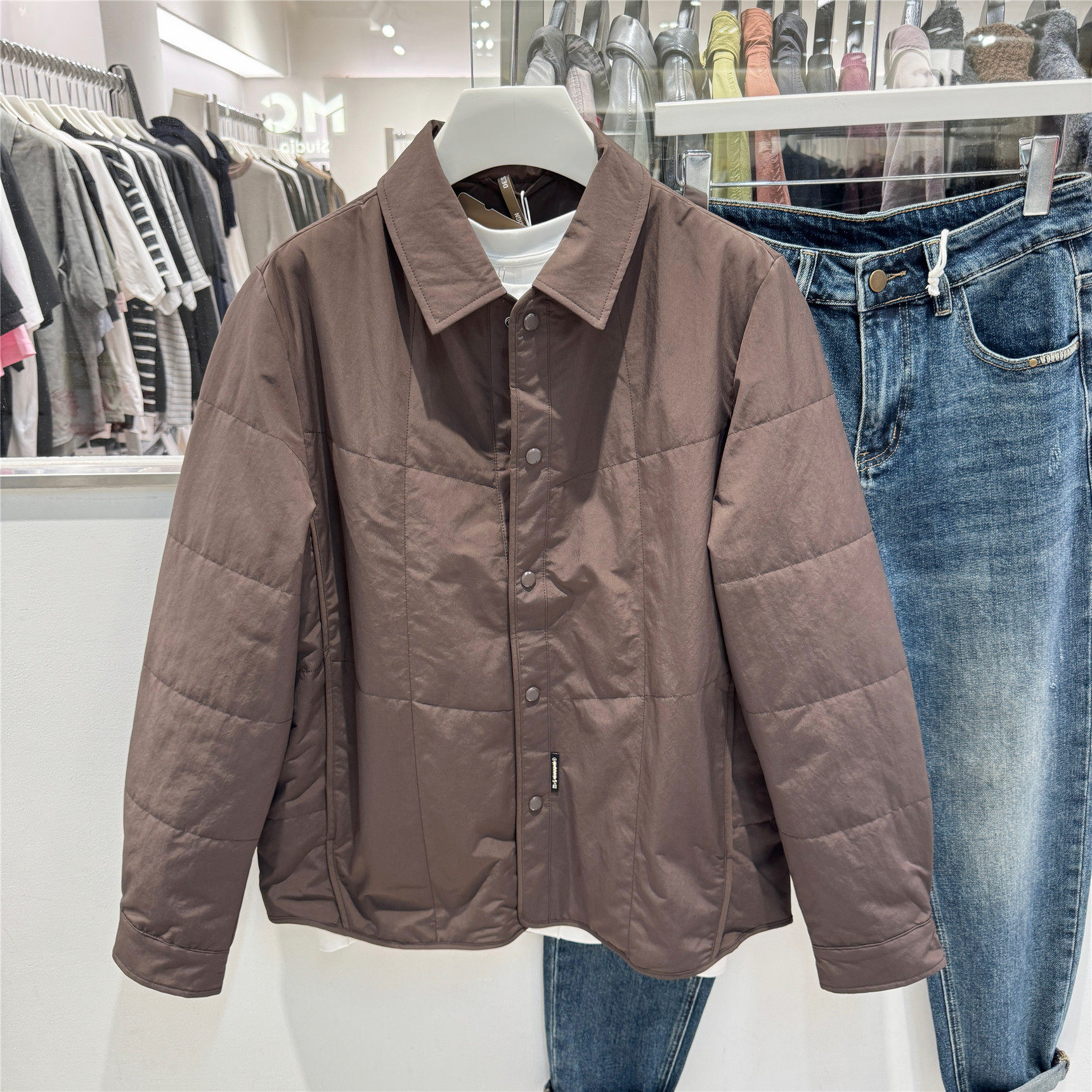 简约翻领保暖时尚休闲棉服外套