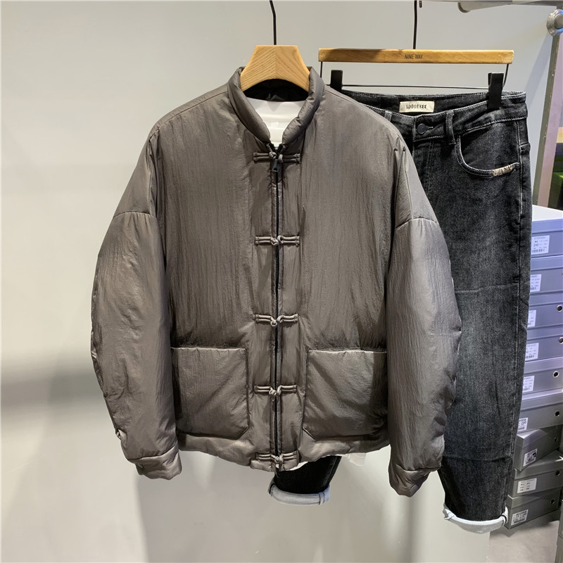 中式复古盘扣轻薄羽绒服男