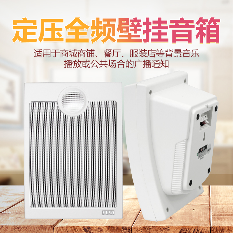 Hivi/惠威 TW106壁挂音响公共广播喇叭10W功率店铺吊顶音箱套装
