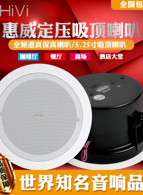 惠威td206a 吸顶喇叭/天花板扬声器浴室防水吸顶喇叭校园消防喇叭
