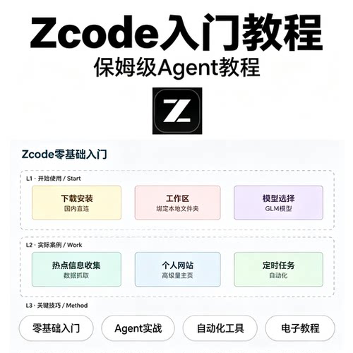 ZcodeAgent 零基础入门教程脚本编写实用技巧教学学习资料