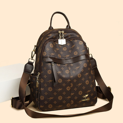 正品双肩包女包2026新款通勤时尚背包百搭妈妈包大容量软皮旅游包