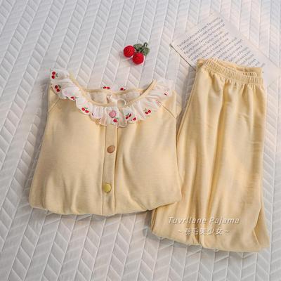 带胸垫加厚保暖德绒睡衣女2025秋冬季长袖新款羊绒少女感家居服