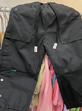 2022秋款童装男童女童加厚休闲裤儿童中大童韩版束脚裤黑色工装裤