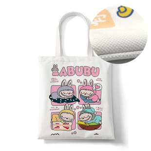 labubu Bag拉布布周边帆布袋卡通定制补习手提袋学生绒布女单肩包