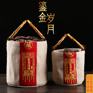 福鼎白茶通用布袋竹根提手普洱茶200 357g茶饼收纳袋子可定制LOGO