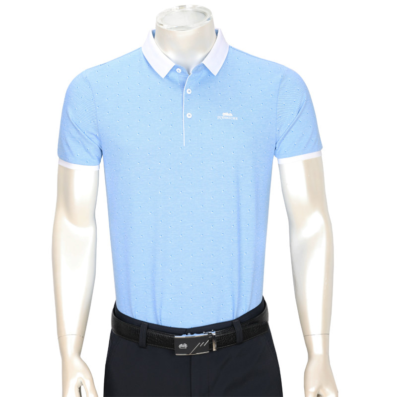 老爷车中年时尚翻领polo衫夏季薄款男士短袖t恤宽松休闲大码男装