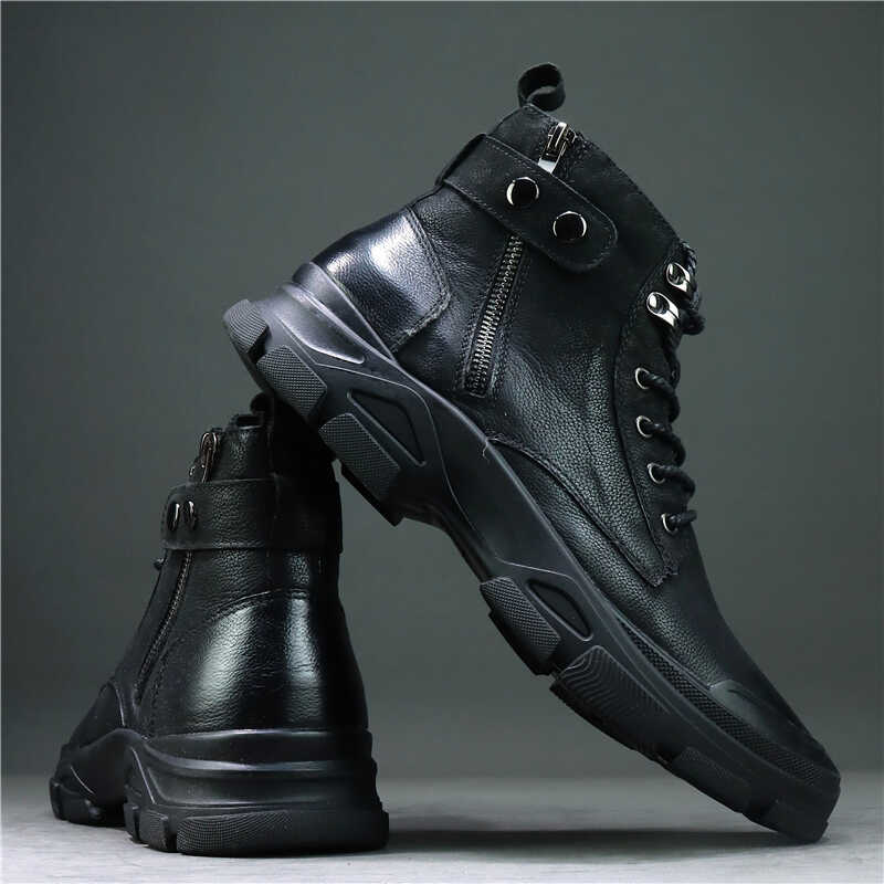 手工鞋英伦工装马丁靴雪地靴男鞋