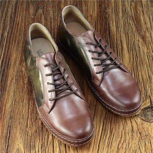 40码清仓男鞋头层牛皮英式复古风休闲皮鞋捡漏广州手工双层缝线鞋