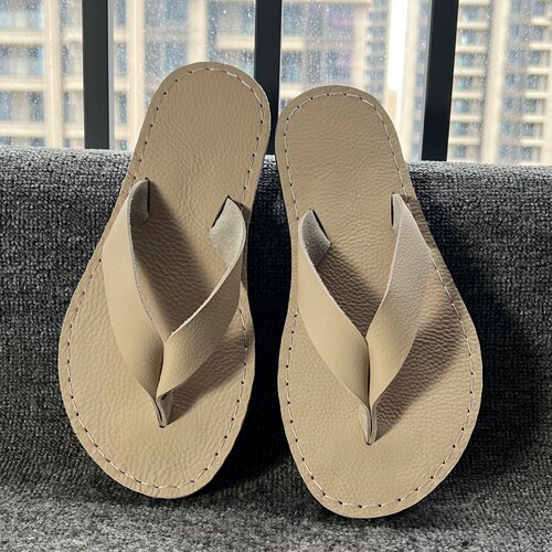纯手工固特异缝线人字拖防臭防滑