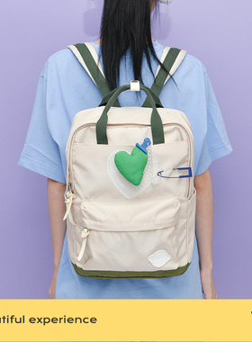 CANVAS REPUBLIC帆布共和国清新多巴胺上班通勤双肩包时尚百搭