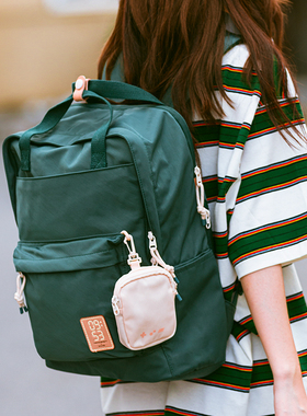 CANVAS REPUBLIC帆布共和国联名款双肩包女歪歪包书包电脑背包男