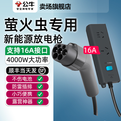 公牛蔚来firefly萤火虫汽车外放电枪新能源设备户外取电器放电器