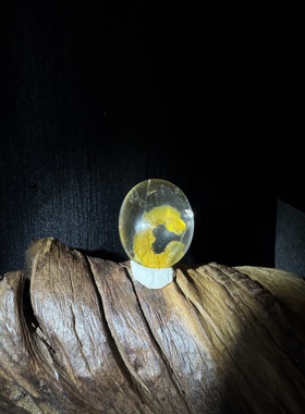 稀有像型水晶锦鲤胶花收藏品水晶吊坠男女款