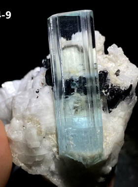 天然海蓝宝原石美国天河石矿标