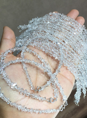 天然赫基蒙闪灵手链油胆双尖手串