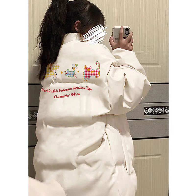 轻薄90白鸭绒印花白鸭绒羽绒服