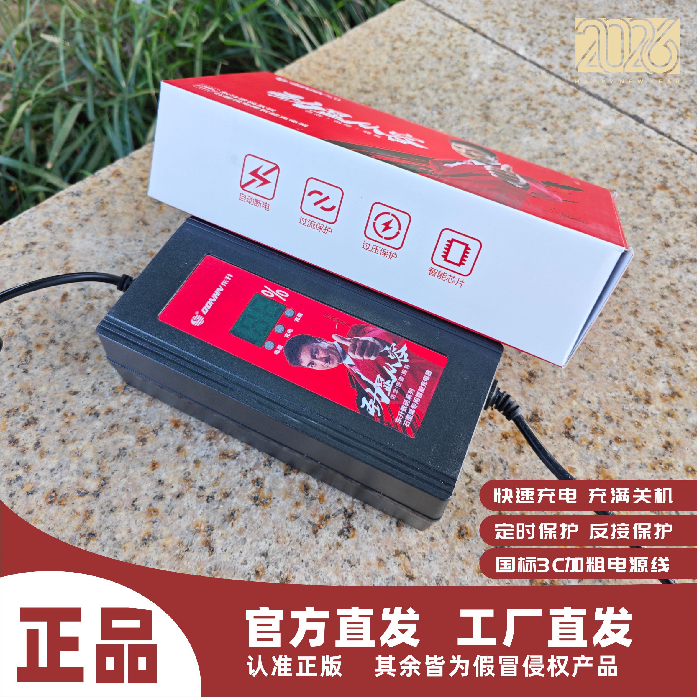 东升充电器48V电动车适应60V72V电车电摩数显新款智能快充通用型