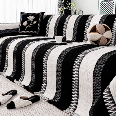 客厅高定秋冬限定半边绒沙发巾