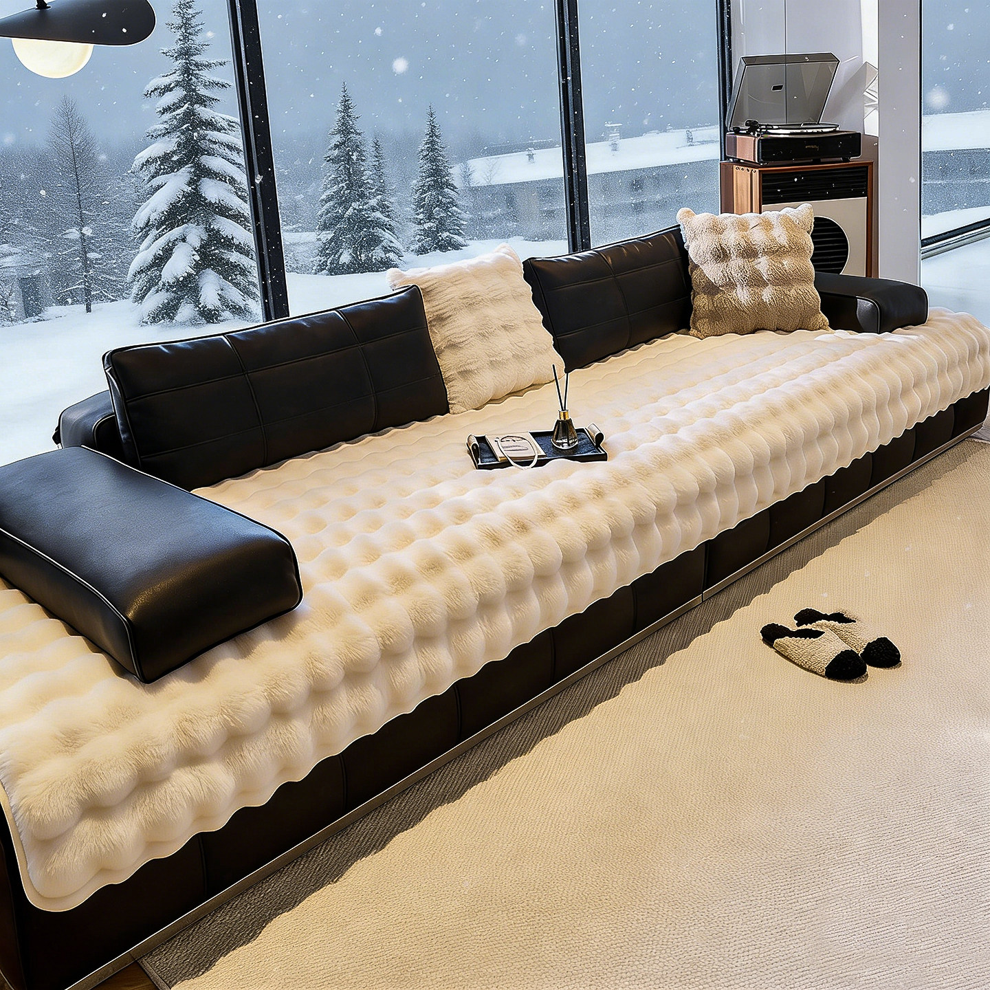 高档劳伦斯沙发专用垫秋冬2025新款兔毛沙发垫防滑防猫抓盖布坐垫,居家布艺,沙发垫,淘宝优惠券,粉丝福利购,淘宝优惠卷