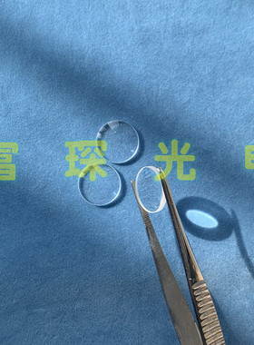 JGS2 石英平凸透镜 直径D12mm 焦距F=22mm 未镀膜