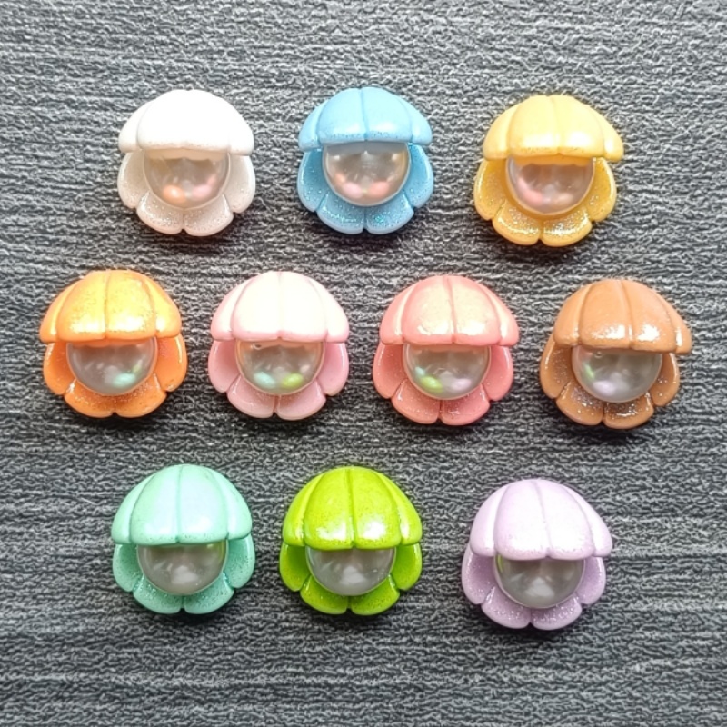 新款crocs洞洞鞋鞋扣立体珍珠
