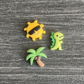 花装 扣配件太阳椰树可爱小恐龙鞋 饰扣 配饰diy智必星鞋 crocs洞洞鞋