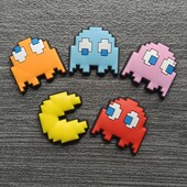 鞋 花 卡骆驰智必星专柜正品 Crocs洞洞鞋 扣 可爱卡通吃豆人系列