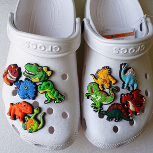 crocs儿童洞洞鞋 鞋 花正品 恐龙系列 新款 扣卡洛驰鞋 子男孩智必星