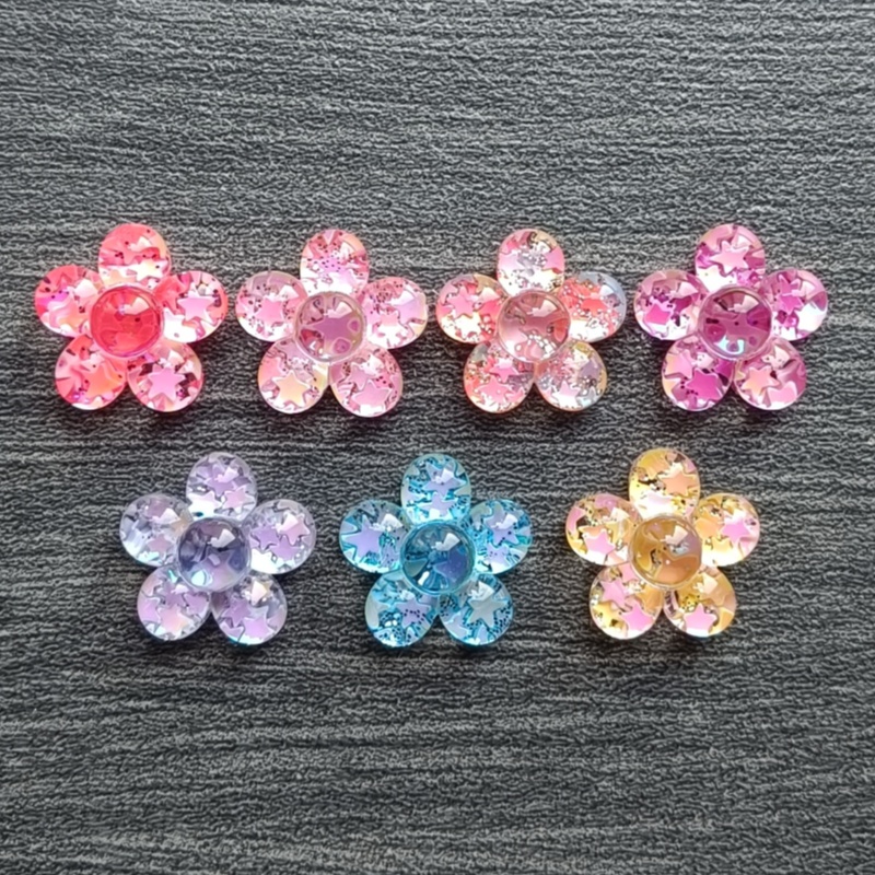 新款crocs鞋花水片钻石5瓣花朵