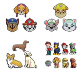 卡骆驰正品 洞洞鞋 鞋 新款 扣crocs配饰鞋 花diy软胶汪汪队小狗救援队