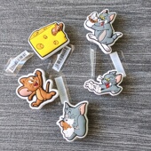 Crocs配饰卡骆驰鞋 汤姆猫和杰瑞鼠五件套 花 扣智必星配件洞洞鞋 鞋