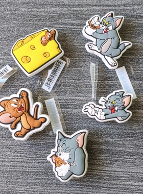 Crocs配饰卡骆驰鞋扣智必星配件洞洞鞋鞋花 汤姆猫和杰瑞鼠五件套