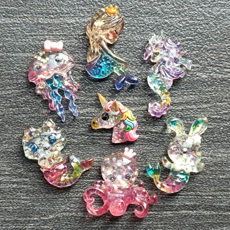 洞洞鞋配饰鞋扣美人鱼海马独角兽