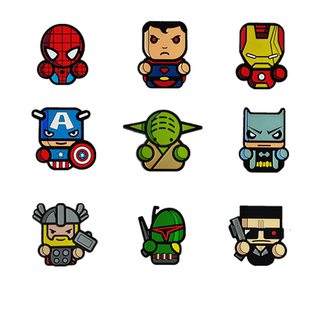 儿童Crocs洞洞鞋 卡洛驰钢铁侠蜘蛛侠美国队长 花扣漫威英雄智必星