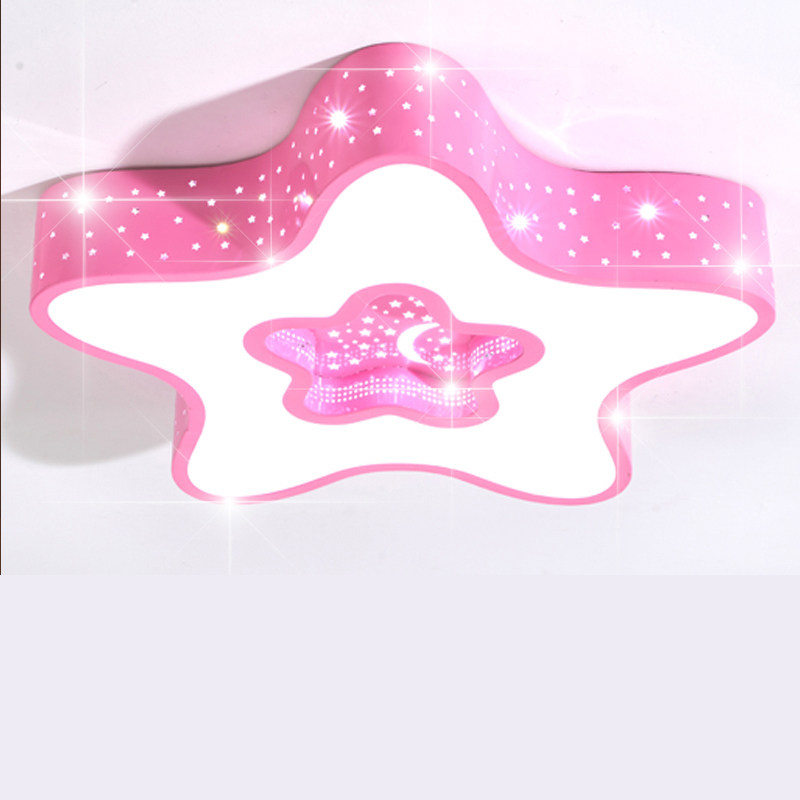 LED吸顶灯五角星卧室灯客厅创意灯具卡通可爱儿童房间灯餐厅灯饰_虎窝淘