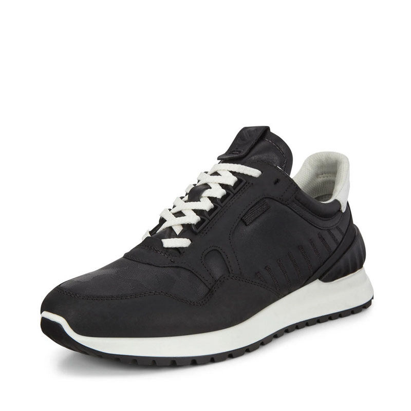 ecco爱步秋冬新款牛皮休闲运动鞋舒适透气系带男鞋 523214 现货