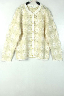 秋冬装孤品复古日本中古着vintage奶昔牛油果绿重工手工马海毛衣