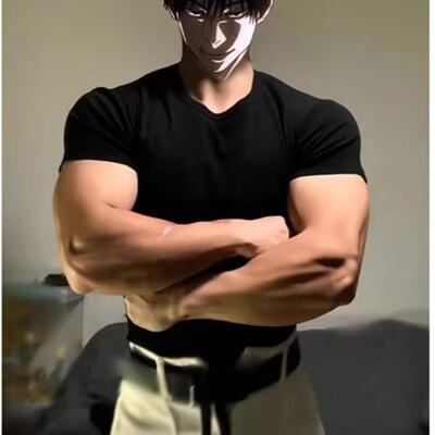 丝光棉三分短袖运动冰丝速干衫