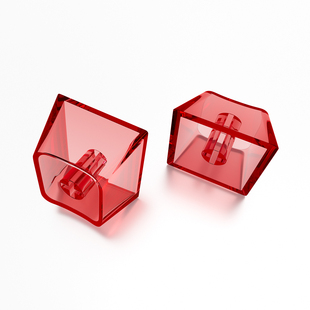 原厂高度 咖啡色镜面透单颗键帽1u 机械键盘无刻键帽 pc 材质