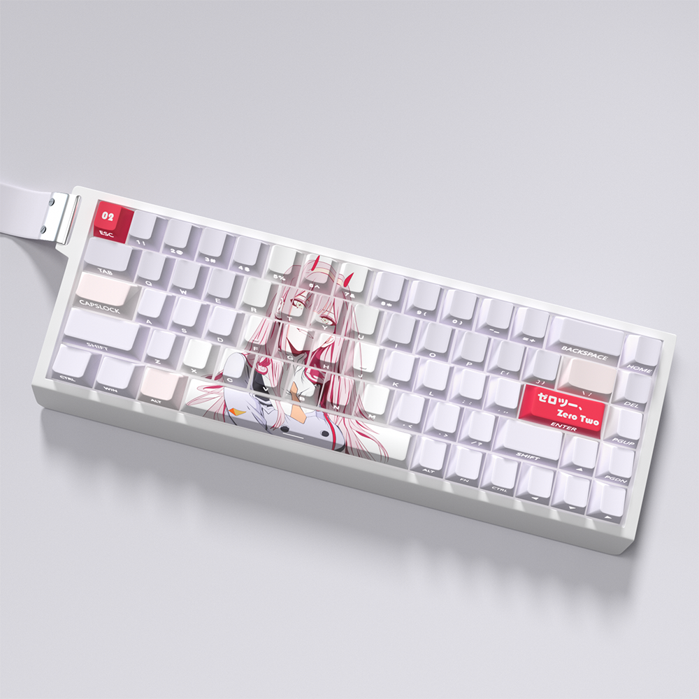 二次元国家队02主题键帽原厂侧刻透光PBT热升华适配60/64/68MAD60