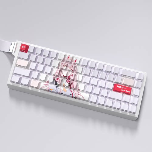 二次元国家队02主题键帽原厂侧刻透光PBT热升华适配60/64/68MAD60