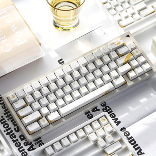 JSJT白色龙影主题键帽大全套原厂高度适配客制化机械磁轴键盘
