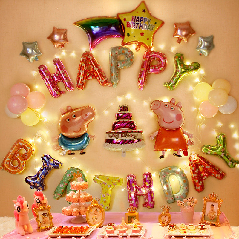 birthday balloon children birthday scene arrangement boy baby One year old decorate One hundred days Background wall party Suppliesin the Festive supplies/Gift , Balloon/Floating air ball , Balloon  category - from Buy2taobao.com to provide professional Taobao agent buy service