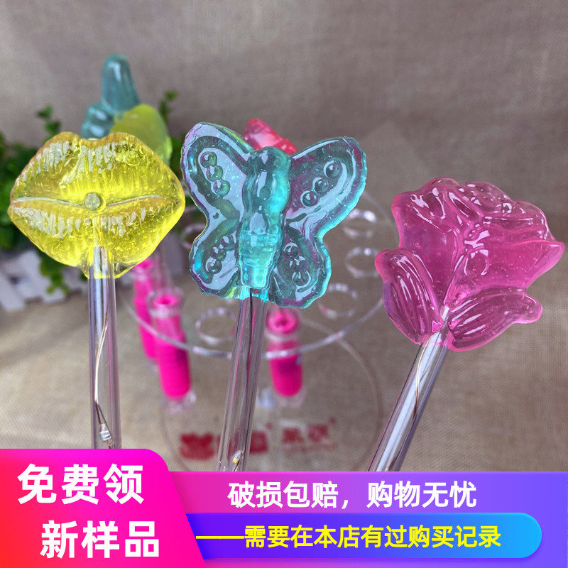 呆萌双灯炫光七彩闪光变色LED发光糖荧光夜光酒吧棒棒糖 18g*5支