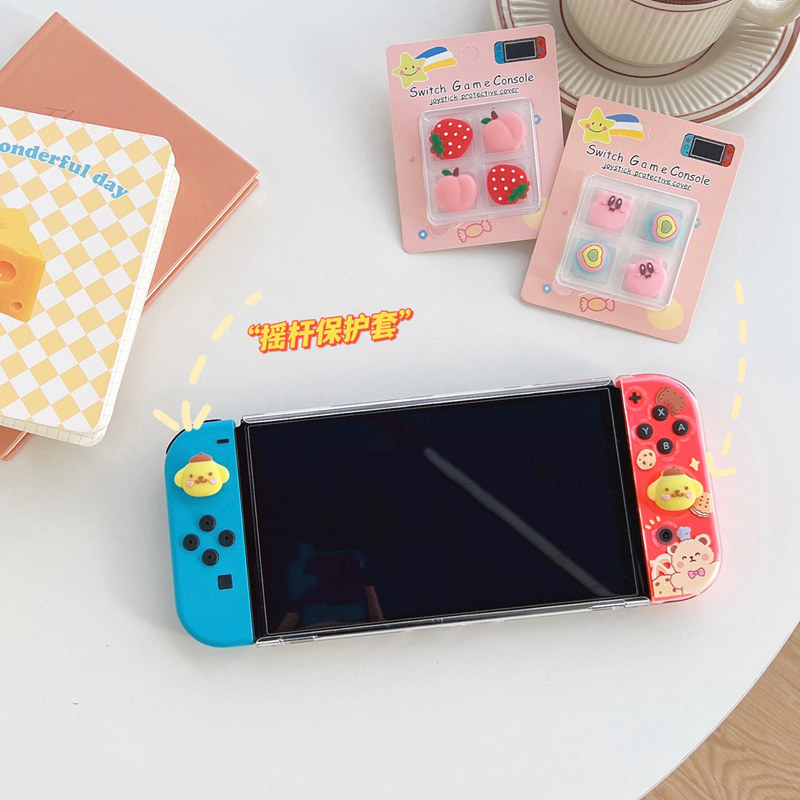 适合switch摇杆帽oled按键帽全套joycon手柄按键彩贴ns硅胶摇杆保护套