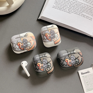 适用airpods4保护套苹果耳机壳airpod4降噪版磨砂二代无线蓝牙ipods男生红色3四代新年男airpodspro2盒