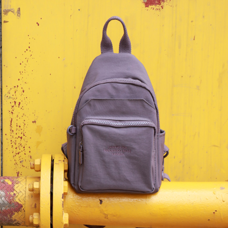 潮流迷你简约运动小包包尼龙布百搭轻便时尚旅行通勤胸背两用双肩